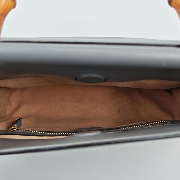 Gucci Nymphaea Bamboo Top Handle Leather Tote in Very Good Condition - Picture 12 of 16